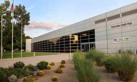 A semiconductor fabrication facility in Chandler, Arizona, US. There is a world shortage of semiconductor chips.