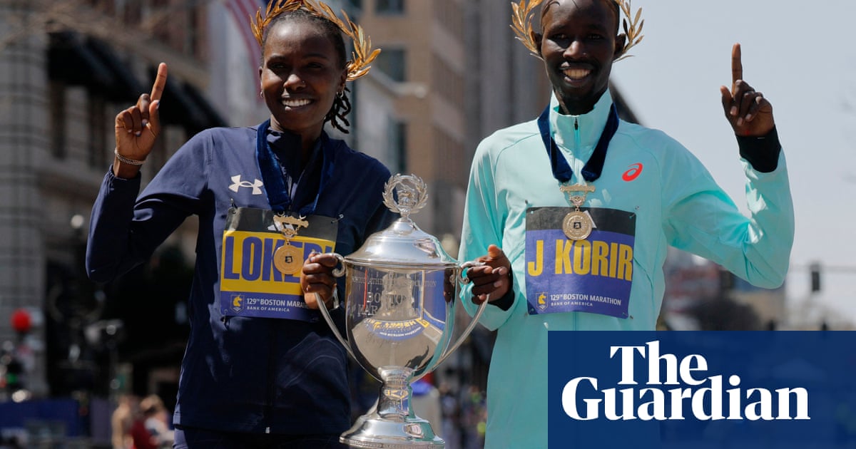 Lokedi wins Boston Marathon in record time as Korir joins brother as men's champion
