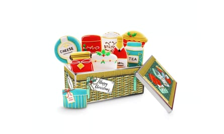 BISCUITEERS Christmas Hamper iced biscuits gift set 150g from Selfridges