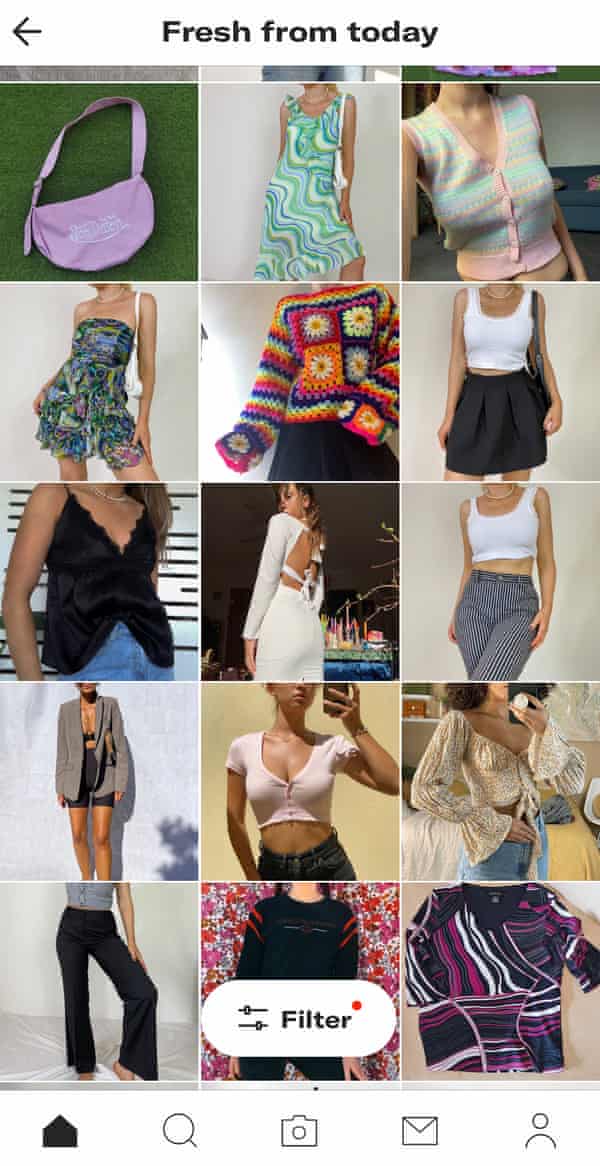A screenshot from Depop’s Explore page in Australia.