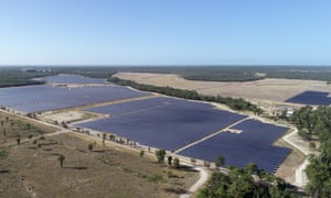 The Darling Downs solar farm in Queensland. The region, known for its coal and gas, has seen a rise in renewable energy projects