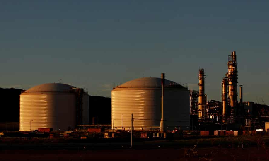 File photo of the Woodside gas plant at Burrup, Western Australia