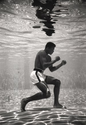 Ali Underwater, 1961, by Flip Schulke.