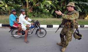 An Australian soldier in East Timor, 2006.