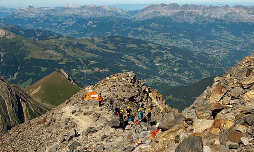 Climbers on Mont Blanc.