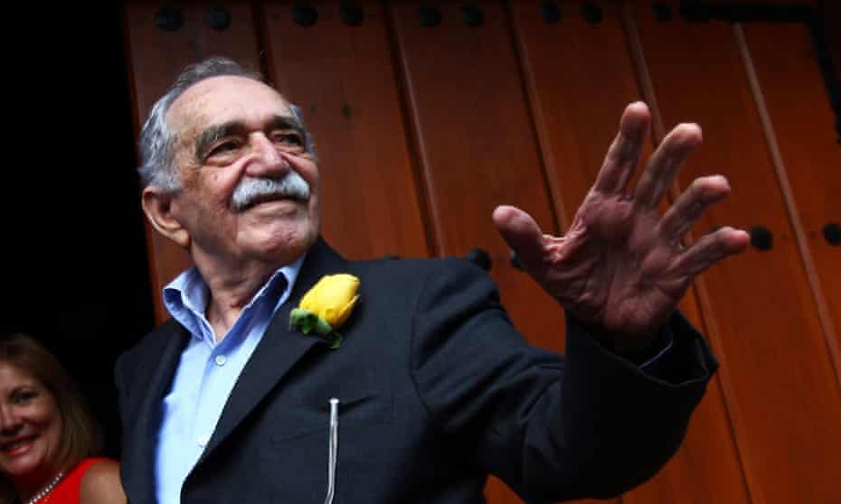 Gabriel Garcia Marquez outside his house in Mexico City in 2014.