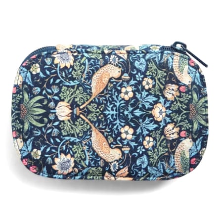 John Lewis William Morris Strawberry Thief Print Zipped Sewing Kit, Navy