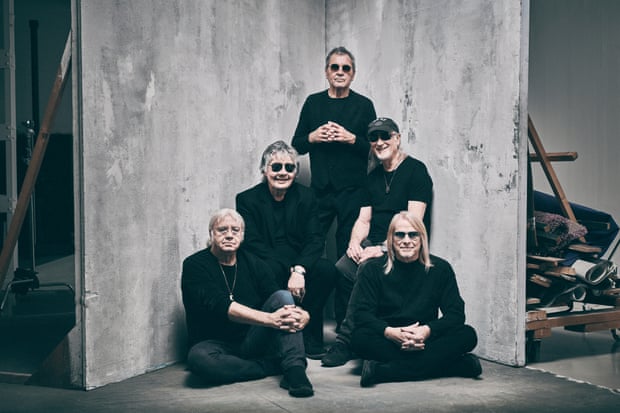 Ian Paice, Don Airey, Ian Gillan (standing) Roger Glover and Steve Morse of Deep Purple, pictured in December 2019.