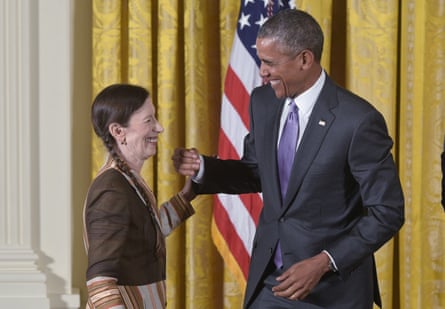 Monk receiving the 2014 National Medal of Arts from President Obama in 2015.