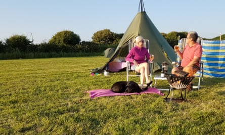 Ffynnonddewi campsite, Wales