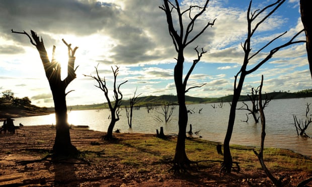 Lake Hume in the Murray-Darling basin during drought in 2009.