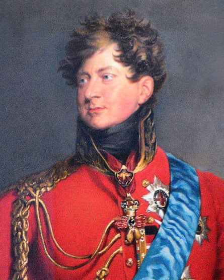 A detail from a portrait of George IV.