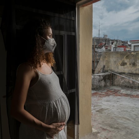 Yenifer Almeida in the last months of her pregnancy.