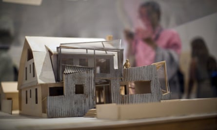 A model of Gehry’s house.