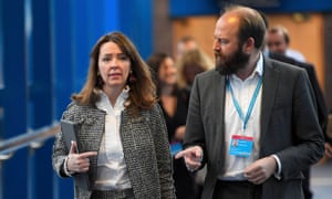 Fiona Hill, former adviser to Theresa May, with Nick Timothy