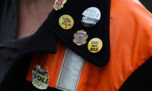 A march through Knottingley in West Yorkshire on 19 December 2015, the day after the closure of the nearby Kellingley Colliery, marking the end of deep-pit mining in Britain.