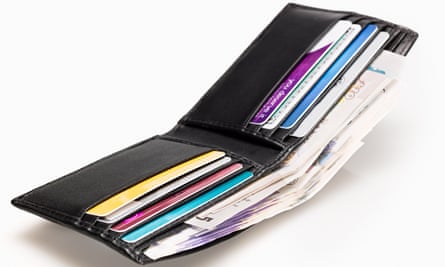 Wallet filled with cards