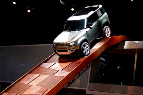 Jaguar Land Rover Defender 90 at the 2019 Frankfurt Motor Show (IAA) in Frankfurt, Germany.