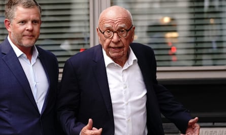 Rupert Murdoch arrives for his annual party at Spencer House, London, June 2023.