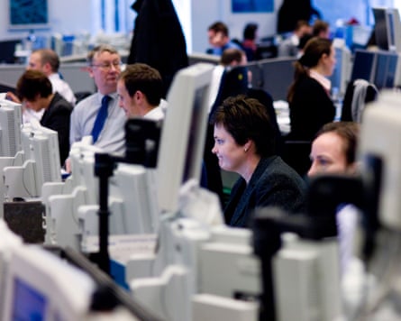 People sat at computer terminals