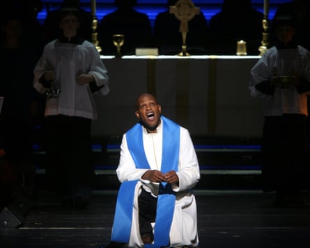 Sykes as Celebrant in Leonard Bernstein’s Mass at Carnegie Hall in 2008.