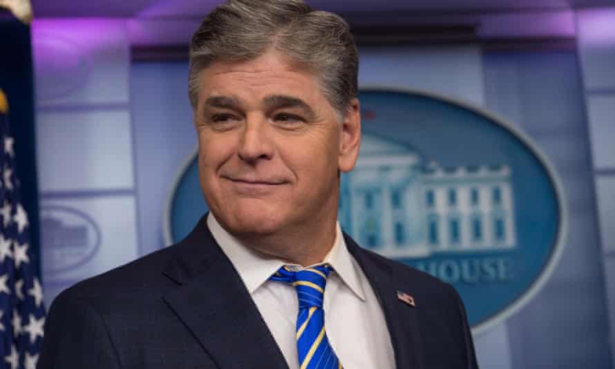 Sean Hannity in the White House briefing room.