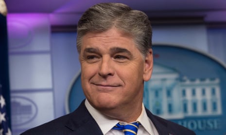 Sean Hannity in the White House briefing room. The Fox News host was named as one of Michael Cohen’s clients.