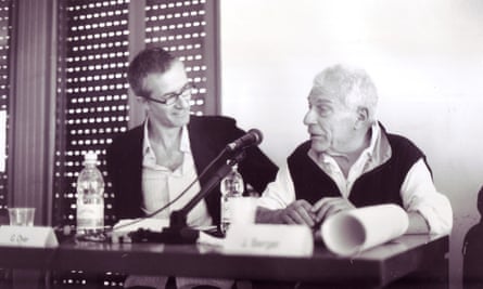 Geoff Dyer with John Berger in Turin, 2004.