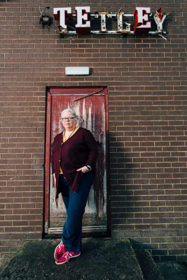 Lisa Holdsworth outside the Beacon pub on the Buttershaw Estate