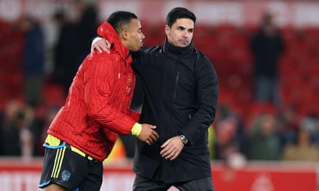 Mikel Arteta praises Gabriel Jesus’s toughness before Aston Villa showdown