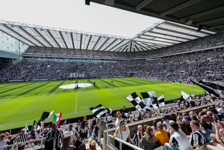 A busy St James' Park for a Newcastle pre-season friendly.