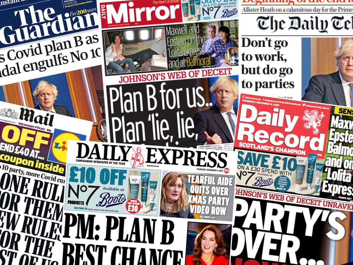 One Rule For Them Newspapers Savage Boris Johnson Over Party Scandal Politics The Guardian One Rule For Them Newspapers Savage Boris Johnson Over Party Scandal Politics The Guardian