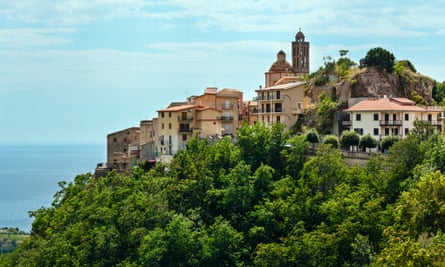 Belmonte Calabro town, on hilltop, province of Cosenza, Calabria, Italy.
