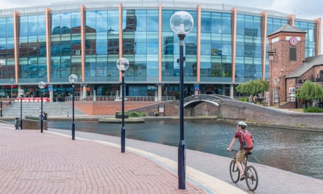 The Starley network will incorporate cycle routes such as this one at Brindleyplace, Birmingham.