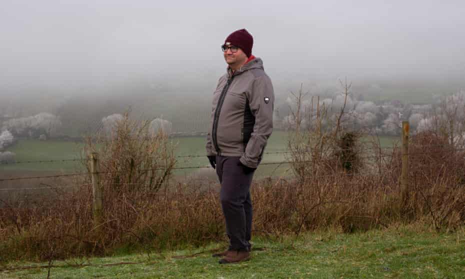 Walker Abel sobre Ditchling Beacon, South Downs