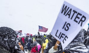 The Oceti Sakowin Camp in North Dakota, the day after the Army Corps of Engineers denied the easement needed to build the pipeline. Dakota Access Pipeline protest, Standing Rock, North Dakota - 05 Dec 2016