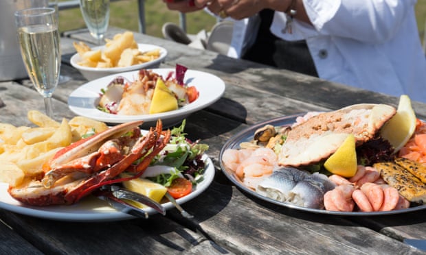 Seafood on the beach, Mersea.