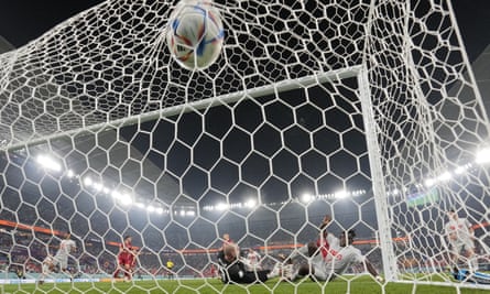 Switzerland’s Breel Embolo scores his side’s second goal.