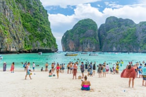 Maya Bay on Koh Phi Phi Leh in Thailand.