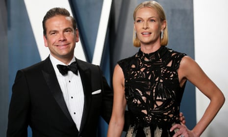 Lachlan Murdoch and Sarah Murdoch in 2020. The couple hosted an exclusive party for media and political leaders at his Bellevue mansion in Sydney’s east this week.