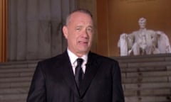 US-POLITICS-INAUGURATION<br>This screen grab courtesy of bideninaugural.org shows actor Tom Hanks during the “Celebrating America” inaugural program for US President Joe Biden and US Vice President Kamala Harris on January 20, 2021 on the day they were sworn in at the US Capitol in Washington DC. (Photo by - / bideninaugural.org / AFP) / RESTRICTED TO EDITORIAL USE - MANDATORY CREDIT “AFP PHOTO / bideninaugural.org / Handout “ - NO MARKETING - NO ADVERTISING CAMPAIGNS - DISTRIBUTED AS A SERVICE TO CLIENTS (Photo by -/bideninaugural.org/AFP via Getty Images)