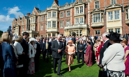 Queen Elizabeth attends a garden party to mark her diamond jubilee at the Sandringham estate in 2012.