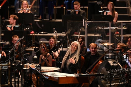 Evelyn Glennie with the Fantasia Orchestra at the late-night Prom.