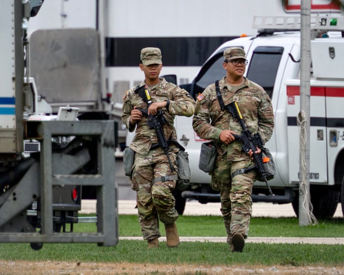 Trump says Chicago mayor ‘should be in jail’ for not protecting Ice officers after Texas national troops arrive in Illinois – live
