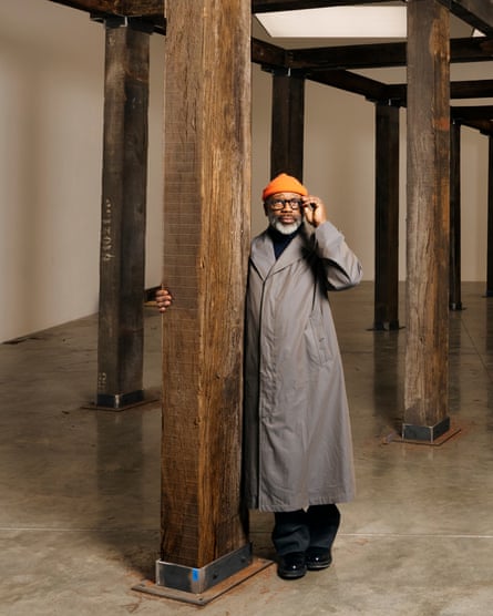 Fresh from a soak in a 100-gallon copper bathtub … Theaster Gates.