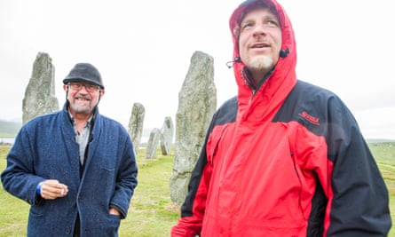 The author with Malky Maclean at the Callanish stones.