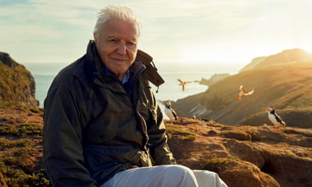 David Attenborough on location