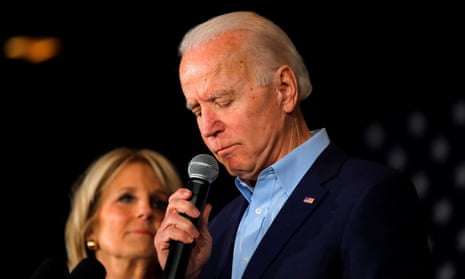Democratic presidential candidate and former Vice President Joe Biden addresses supporters at a rally at the Drake University Olmsted Center in Des Moines, Iowa, U.S.<br>Democratic presidential candidate and former Vice President Joe Biden is accompanied by his wife Dr. Jill Biden as he addresses supporters at a rally at the Drake University Olmsted Center in Des Moines, Iowa, U.S., February 3, 2020. REUTERS/Carlos Barria TPX IMAGES OF THE DAY