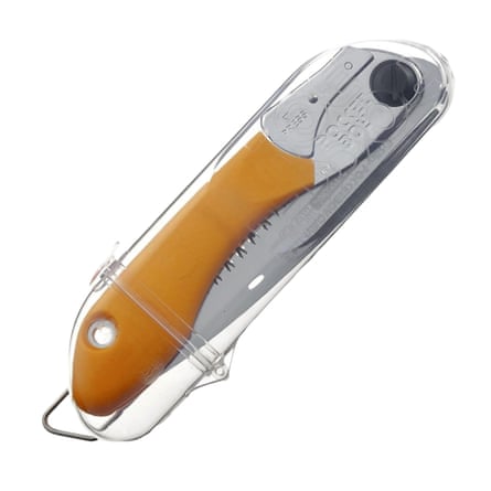 170mm pruning saw folded in see-through plastic container