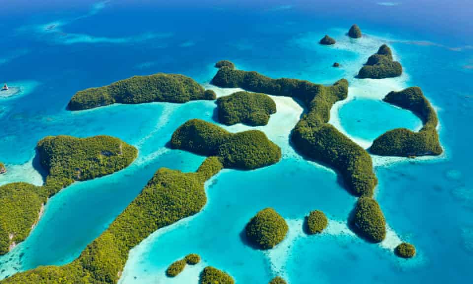 Palau, an archipelago of over 500 islands, part of the Micronesia region in the western Pacific Ocean.